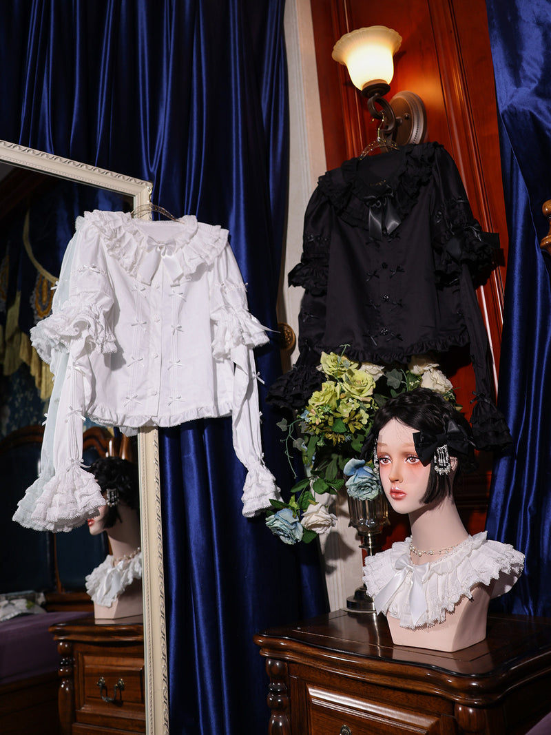 sosoamor - Eastern Doll - Cotton Detachable-Sleeve Blouse — original supplier detail