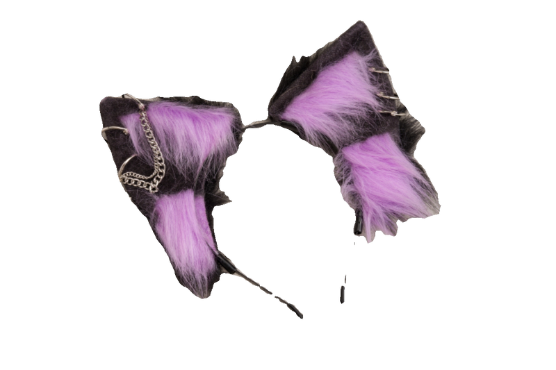 Black and Purple Wolf Ear Headband by Strange Sugar - product view 5