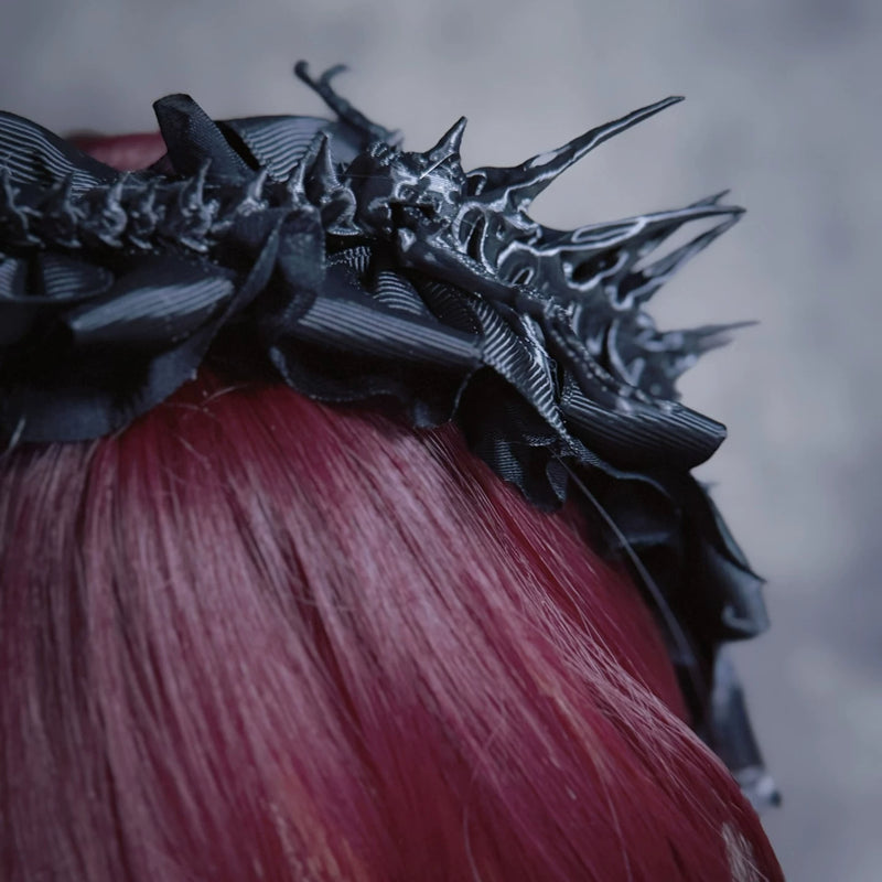 Black Dragon Skeleton Bow Headband by Strange Sugar - product view 5