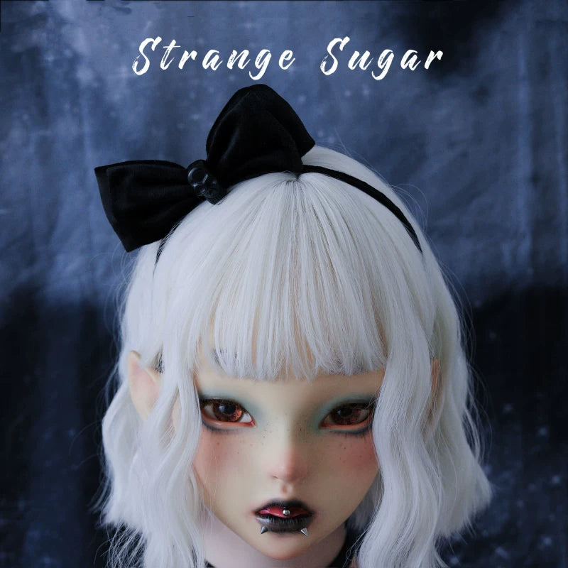 Black Side Bow Skull Headband by Strange Sugar - product view 6