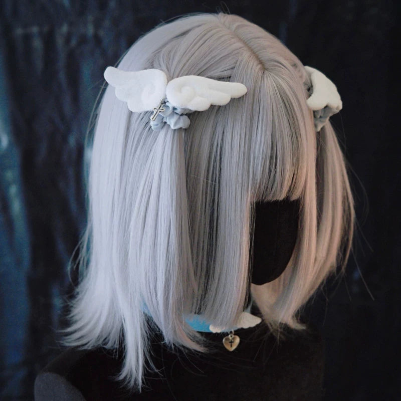 Blue and White Wing Cross Hair Accessories by Strange Sugar - product view 3