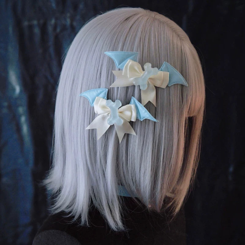 Blue and White Wing Cross Hair Accessories by Strange Sugar - product view 9