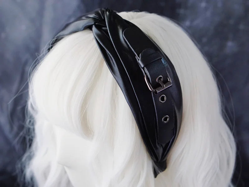 Buckle and Pleated Biker Headband Collection by Strange Sugar - product view 6