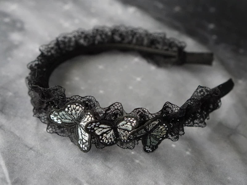 Butterfly and Rose Gothic Headbands by Strange Sugar - product view 11