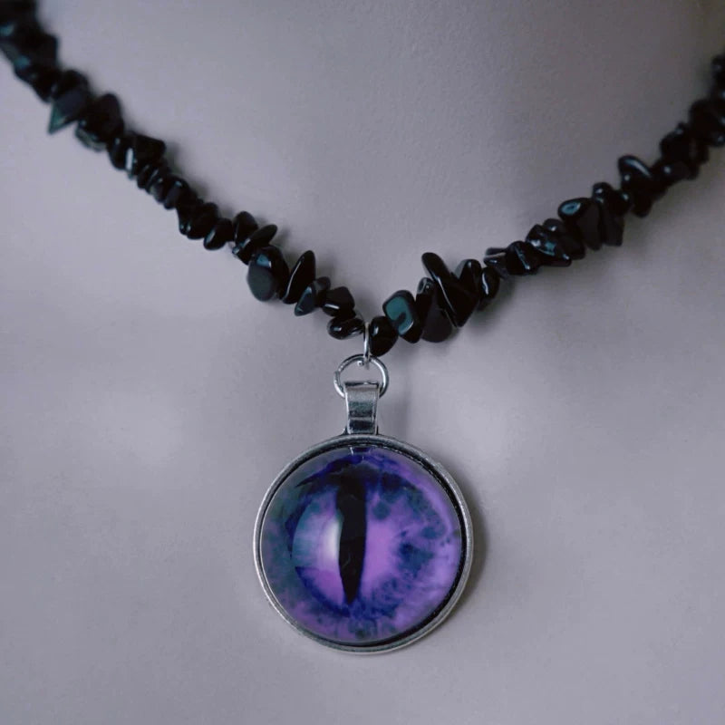 Devil Eye Chip Bead Necklace by Strange Sugar - product view 5
