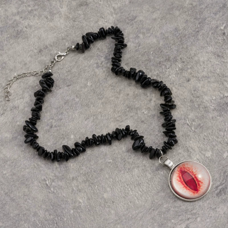 Devil Eye Chip Bead Necklace by Strange Sugar - product view 7