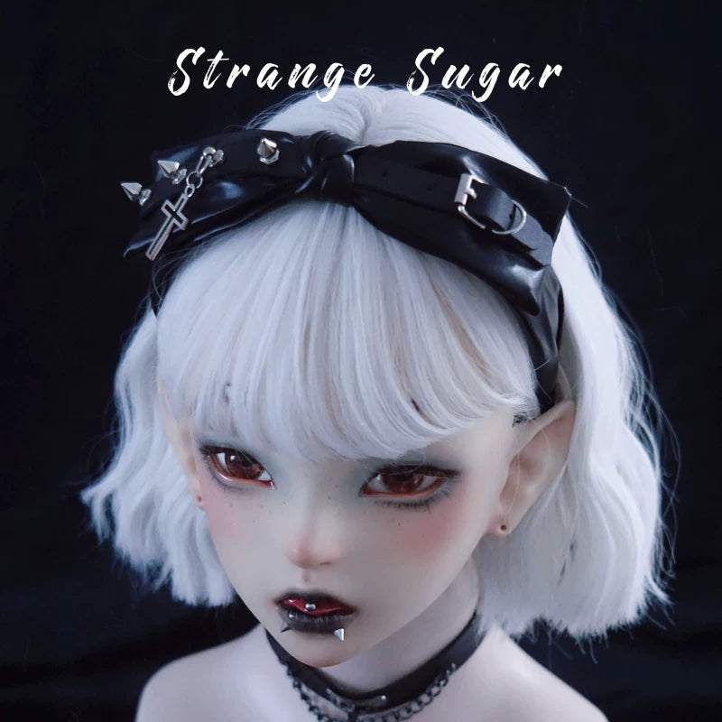 Faux Leather Bow and Pleated Headbands by Strange Sugar - product view 6