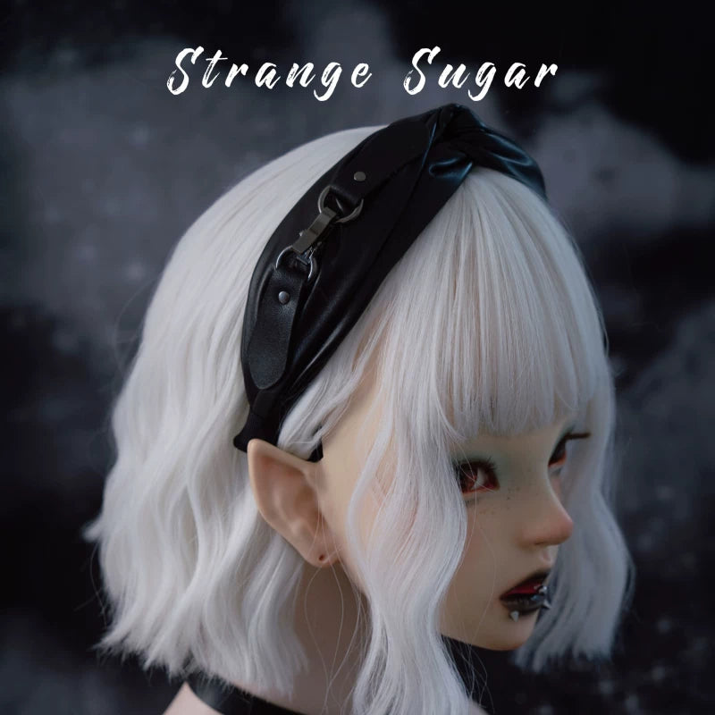 Faux Leather Buckle Pleated Headband Collection by Strange Sugar - product view 9