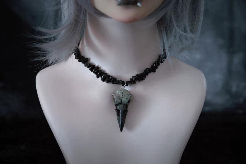 Gothic Beaded Pendant Necklace Collection by Strange Sugar - product view 3