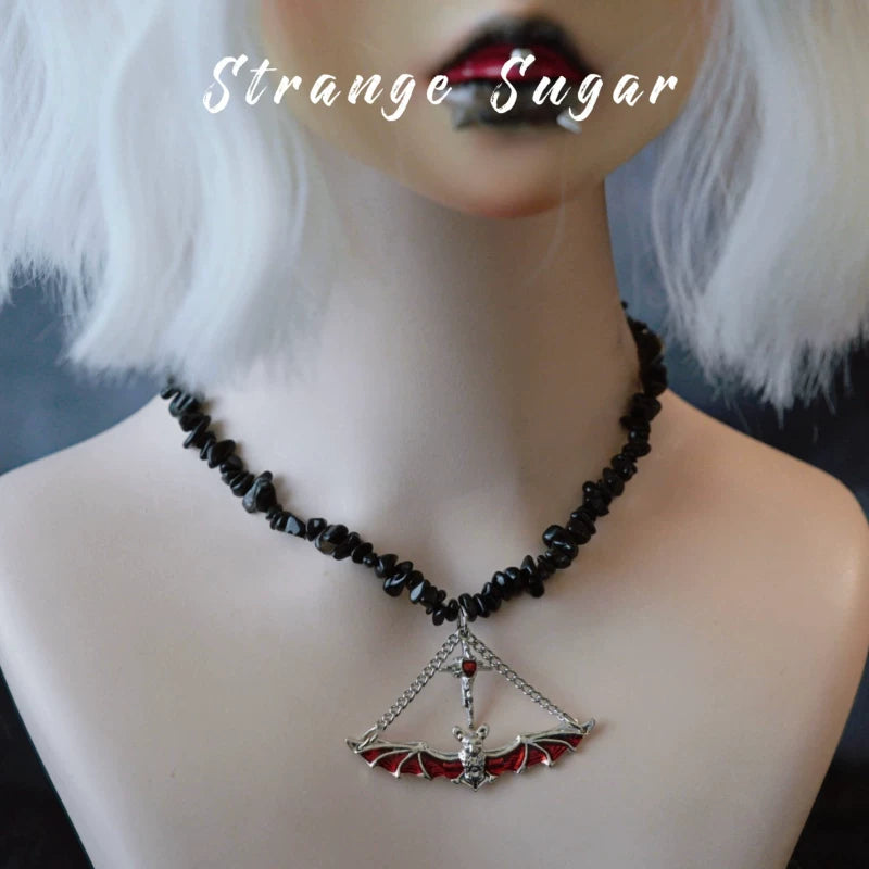 Gothic Beaded Pendant Necklace Collection by Strange Sugar - product view 23