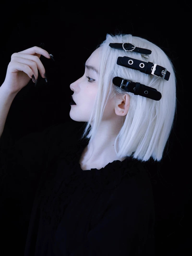 Gothic Buckle Alligator Hair Clips by Strange Sugar - product view 4