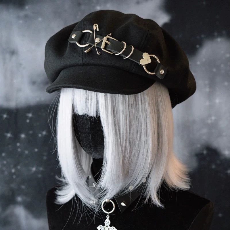 Gothic Buckle Chain Beret and Hat Collection by Strange Sugar - product view 35