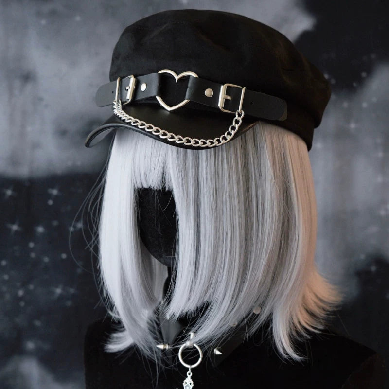 Gothic Buckle Newsboy Hat by Strange Sugar - product view 18