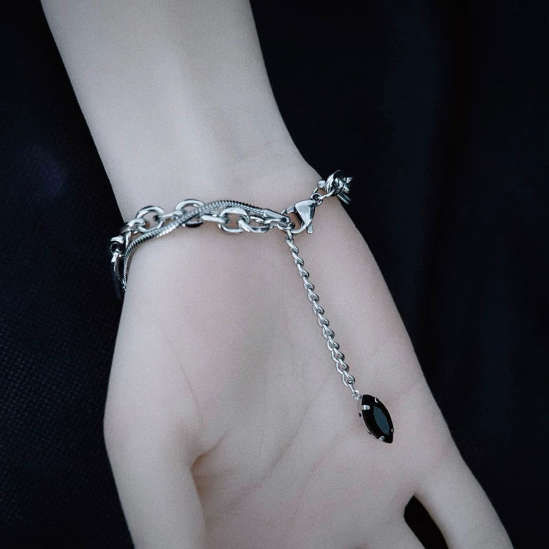 Gothic Cross Chain Bracelets and Cuffs by Strange Sugar - product view 4
