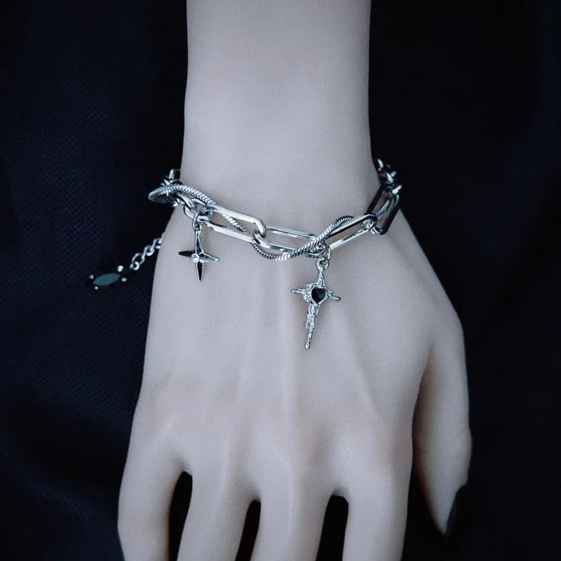 Gothic Cross Chain Bracelets and Cuffs by Strange Sugar - product view 5