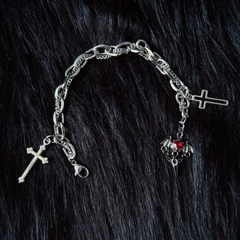 Gothic Cross Chain Bracelets and Cuffs by Strange Sugar - product view 8