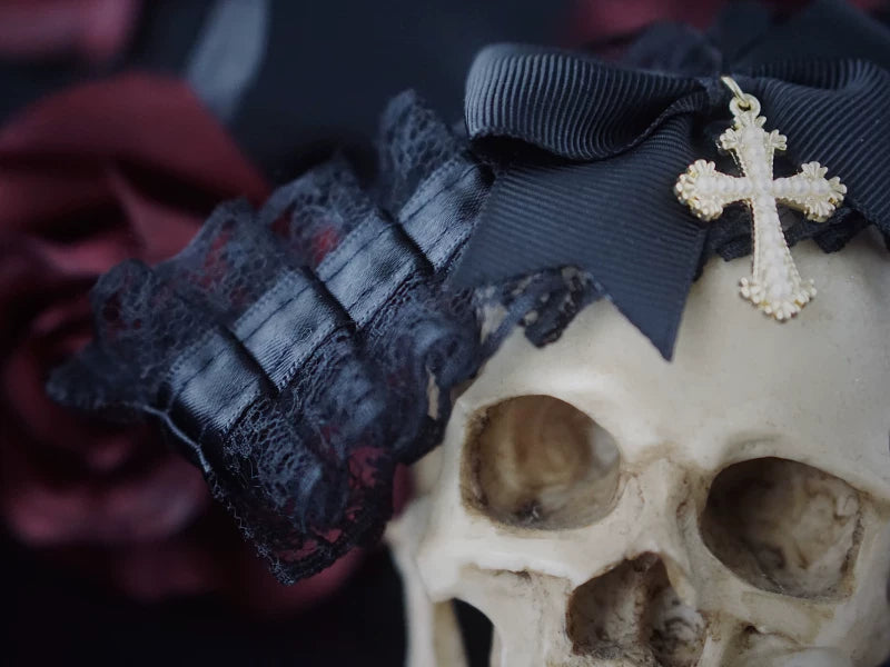 Gothic Lace Cross Choker by Strange Sugar - product view 4
