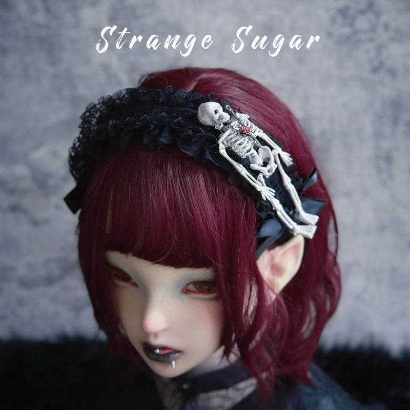 Gothic Skull and Skeleton Bow Hair Accessories by Strange Sugar - product view 10