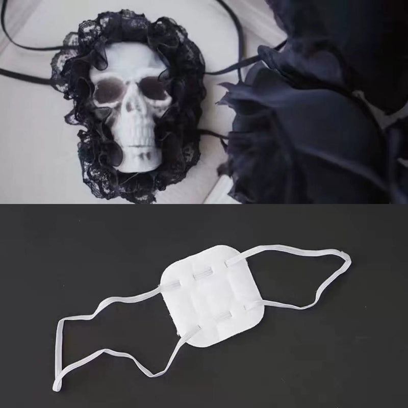 Gothic Skull and White Lace Eye Patches by Strange Sugar - product view 7