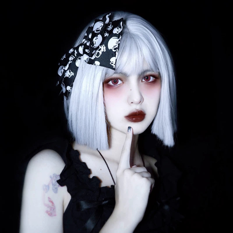 Gothic Skull Bow Hair Clips and Headbands by Strange Sugar - product view 4