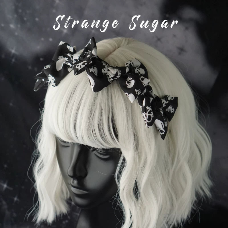 Gothic Skull Bow Hair Clips and Headbands by Strange Sugar - product view 10