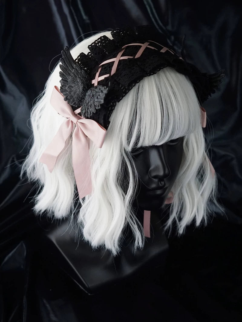 Gothic Winged Lace Headdress Collection by Strange Sugar - product view 11