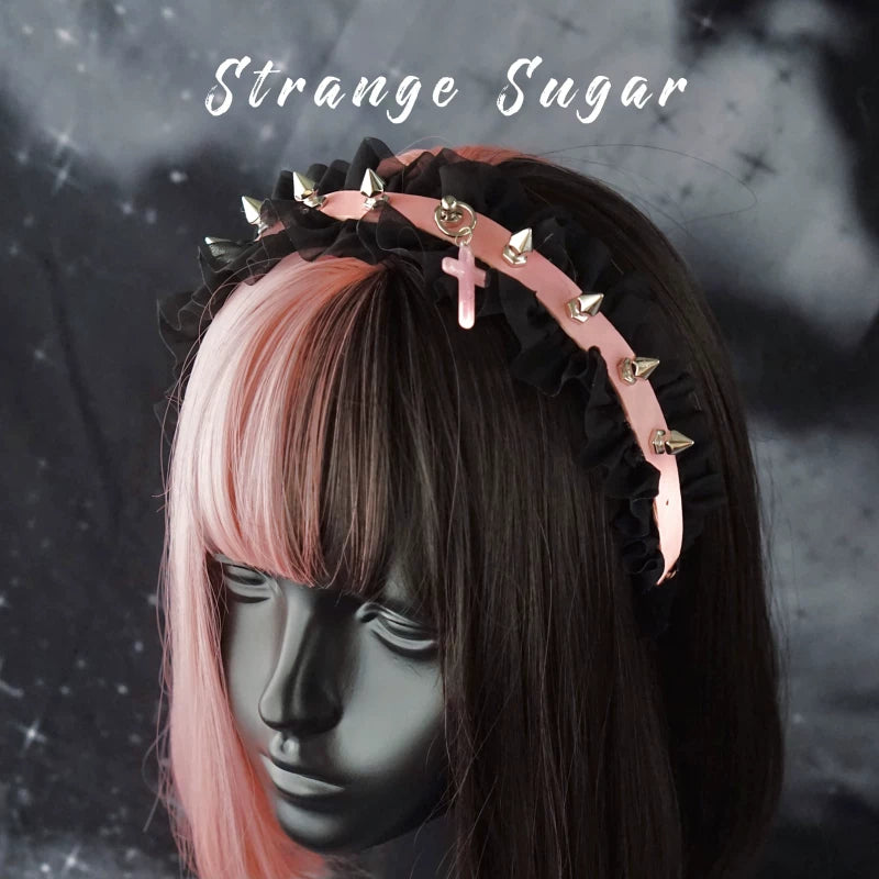 Pink and Black Gothic Headbands by Strange Sugar - product view 9