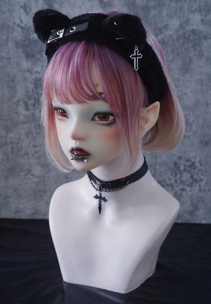 Plush Gothic Cat Ear Headband Collection by Strange Sugar - product view 3