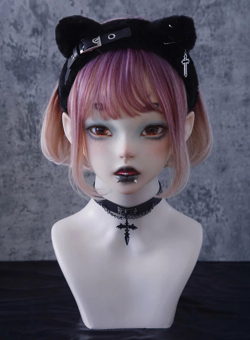 Plush Gothic Cat Ear Headband Collection by Strange Sugar - product view 4