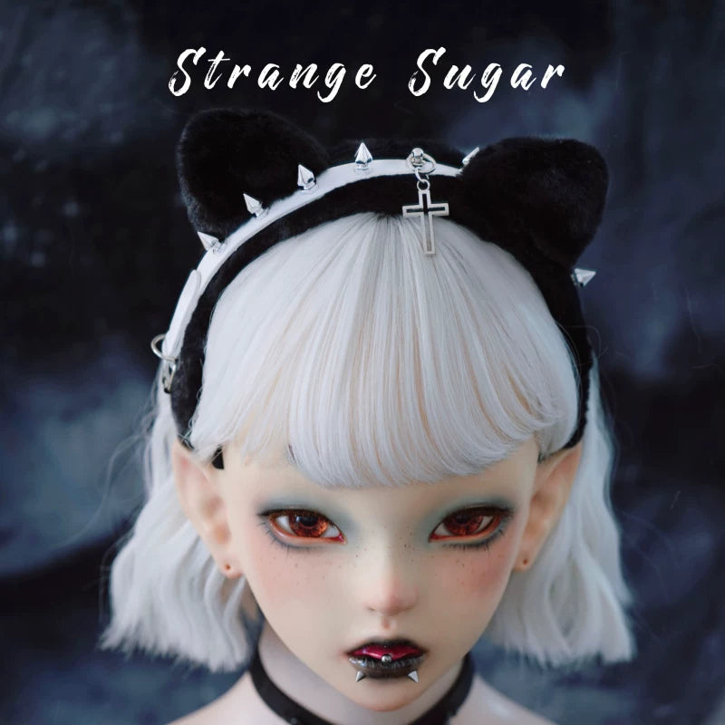 Plush Gothic Cat Ear Headband Collection by Strange Sugar - product view 6