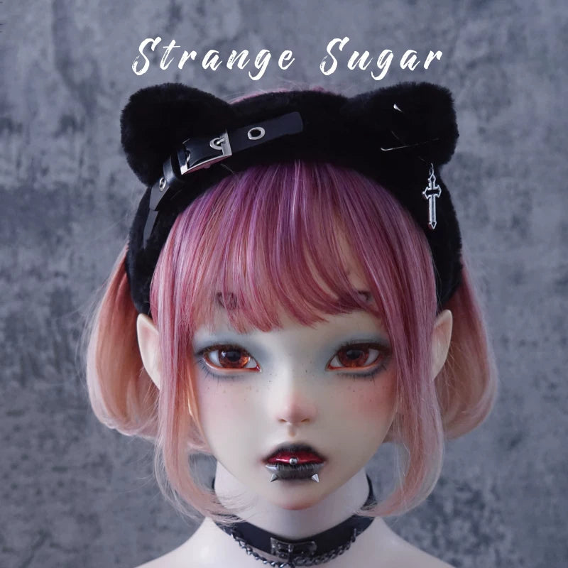 Plush Gothic Cat Ear Headband Collection by Strange Sugar - product view 10