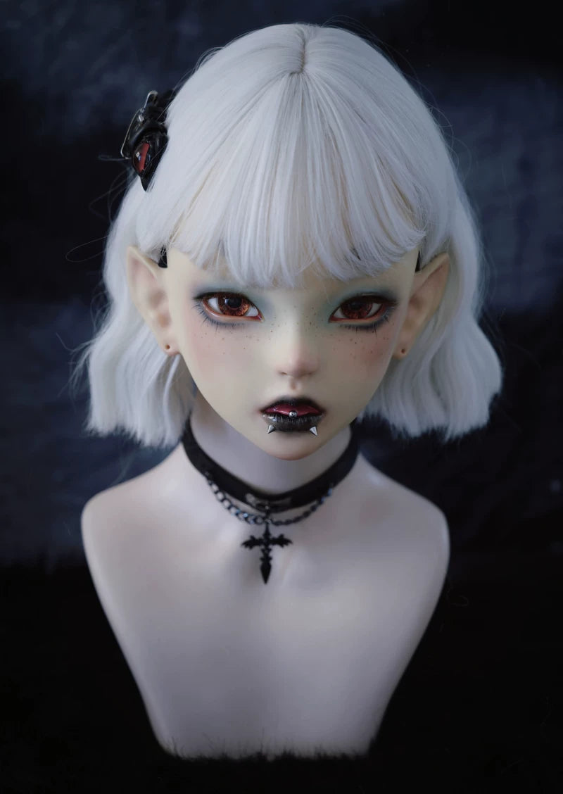 Red Eyeball Bat Pleated Hair Clip by Strange Sugar - product view 3