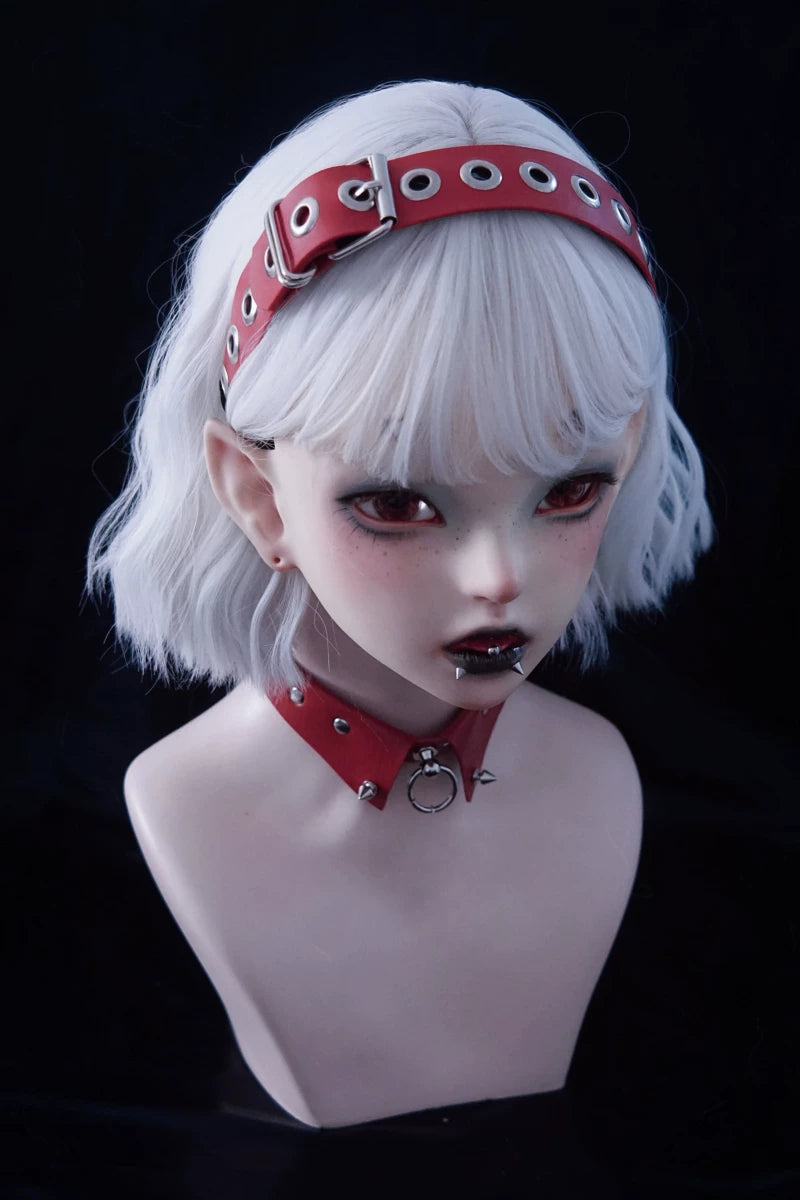 Red Faux Leather Punk Headband by Strange Sugar - product view 4