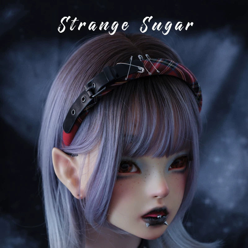 Red Tartan Buckle Headband by Strange Sugar - product view 5