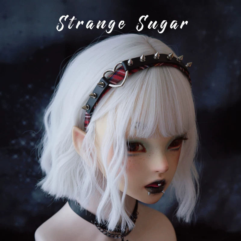 Red Tartan Buckle Headband by Strange Sugar - product view 9