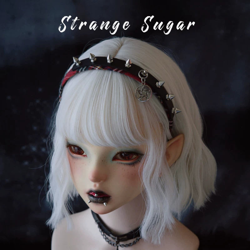 Red Tartan Buckle Headband by Strange Sugar - product view 10