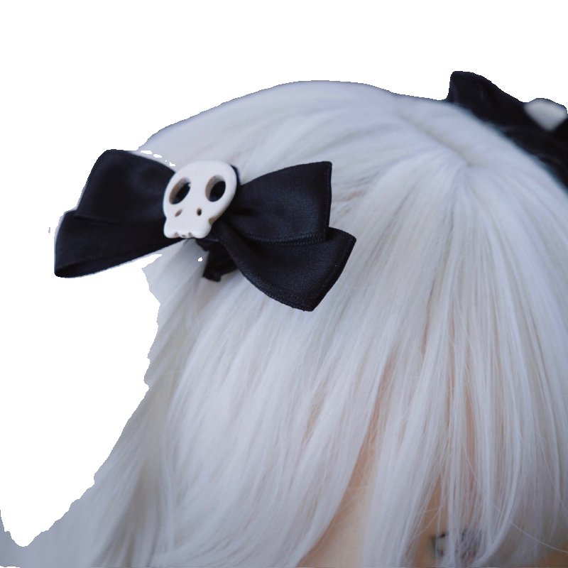 Small Skull Bow Hair Ties by Strange Sugar - product view 5