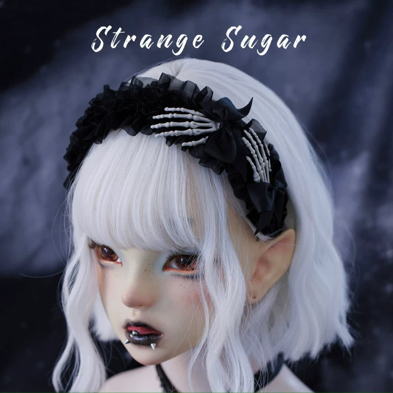 Spiderweb Skeleton Hand and Bell Hair Accessories by Strange Sugar - product view 5