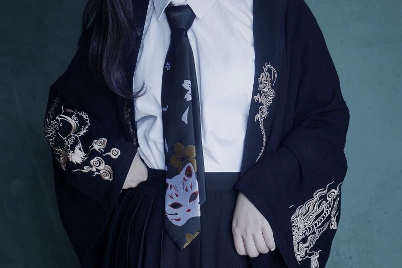 Yokai Mask Artist Collaboration Necktie Collection by Strange Sugar - product view 4