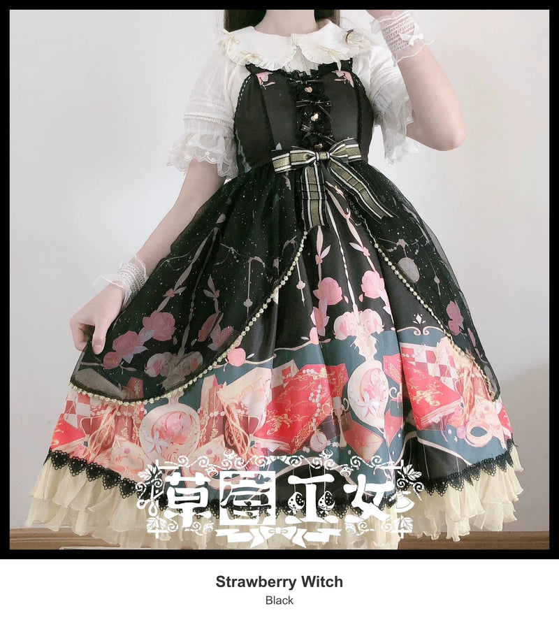 Strawberry Witch - Black JSK styling detail