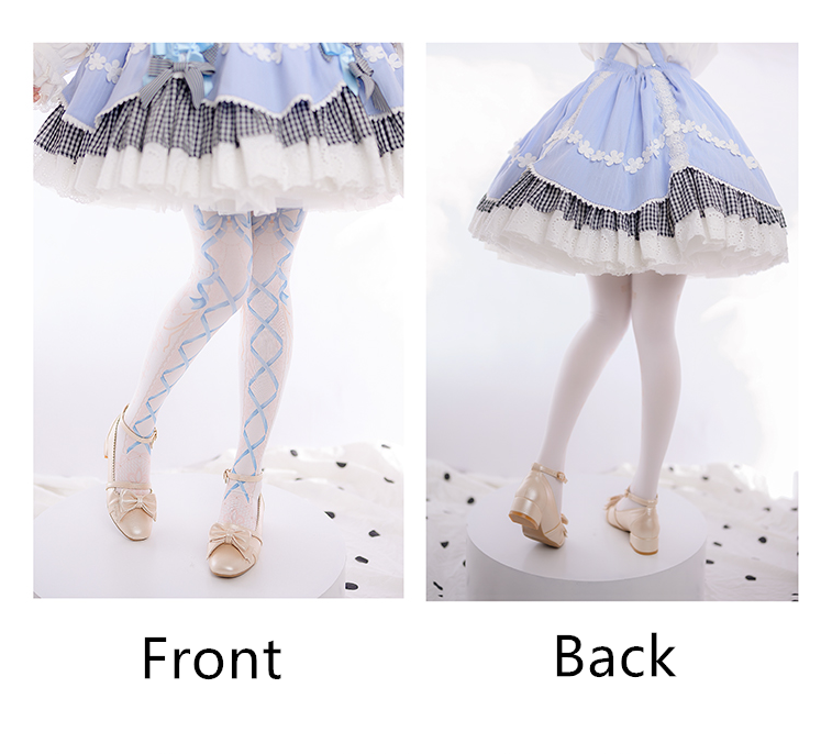 Roji Roji - 120D Velvet Sweet Lolita Printed - Tights Socks