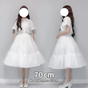 White - 70 cm, 4 Layers / One Size - Not for Standard or Large-Hem Dresses