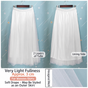 White - 80 cm Mesh Tulle, No Added Volume / Mamian Skirt Underlayer / One Size - Not for Standard or Large-Hem Dresses