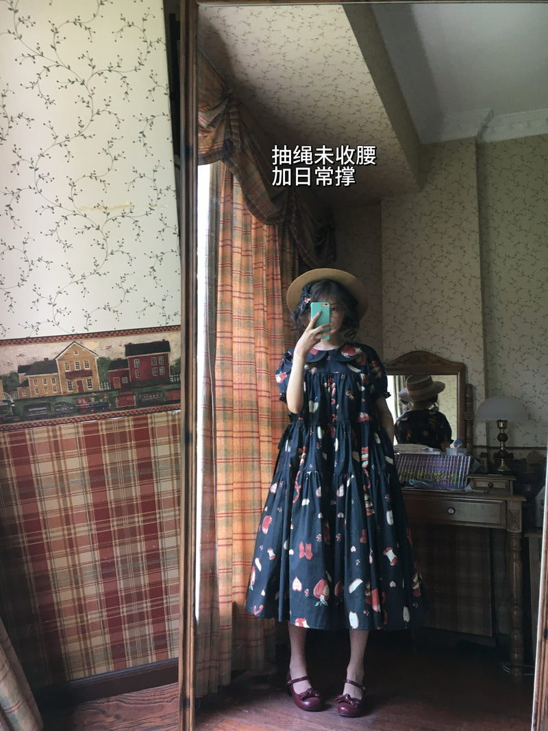 Wind Sleep - Apple Sleep - Cotton Print OP Dress — original supplier detail
