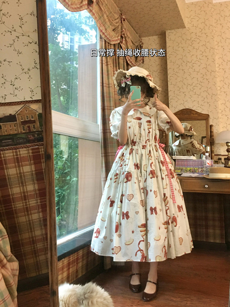 Wind Sleep - Apple Sleep - Cotton Print OP Dress — original supplier detail