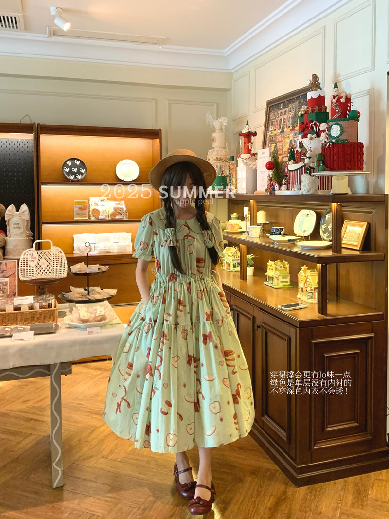 Wind Sleep - Apple Sleep - Cotton Print OP Dress — original supplier detail
