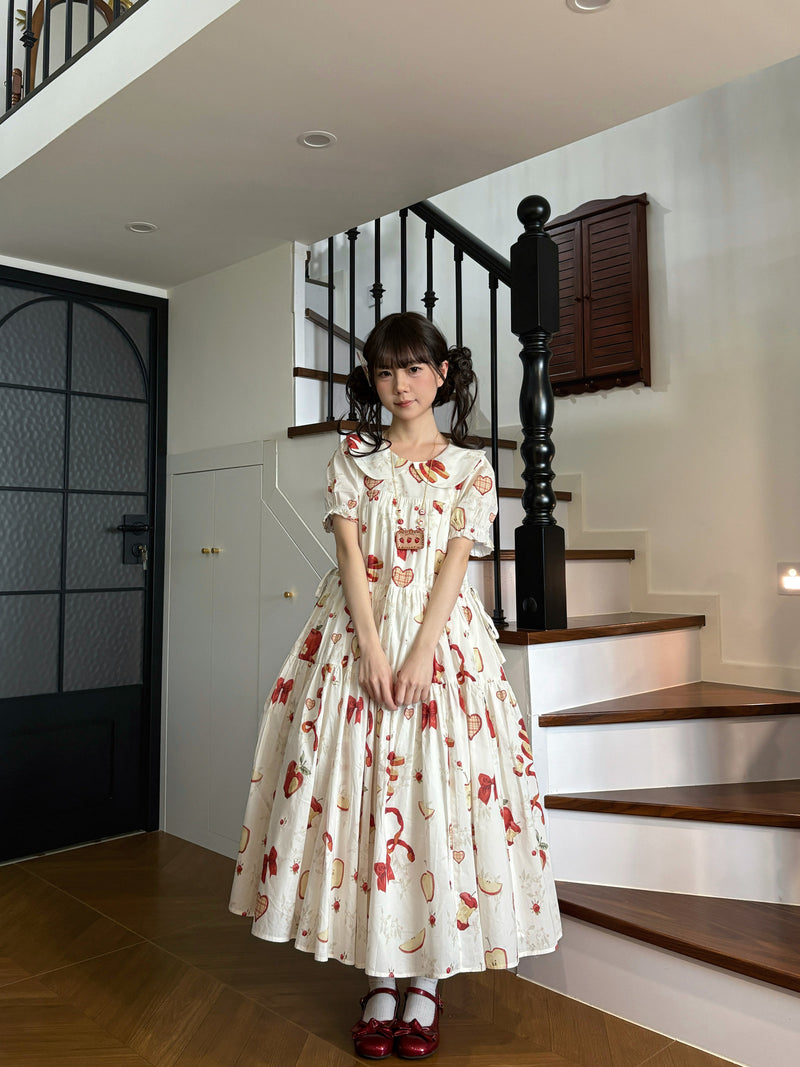 Wind Sleep - Apple Sleep - Cotton Print OP Dress — original supplier detail