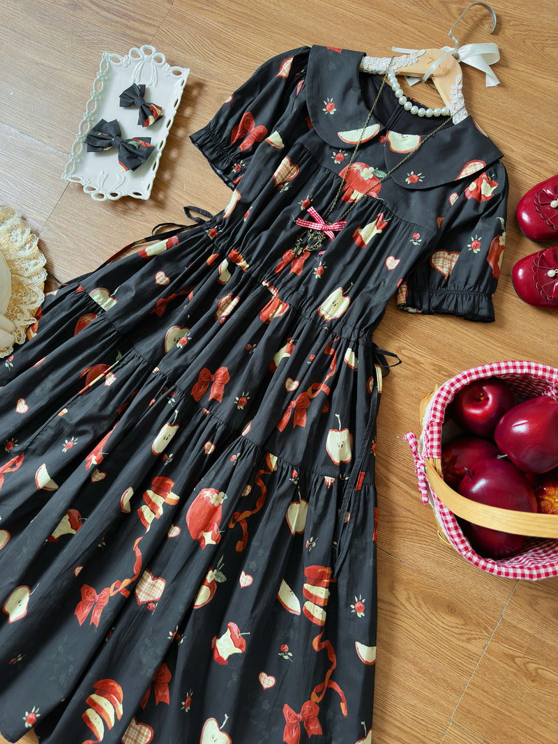 Wind Sleep - Apple Sleep - Cotton Print OP Dress — option photo