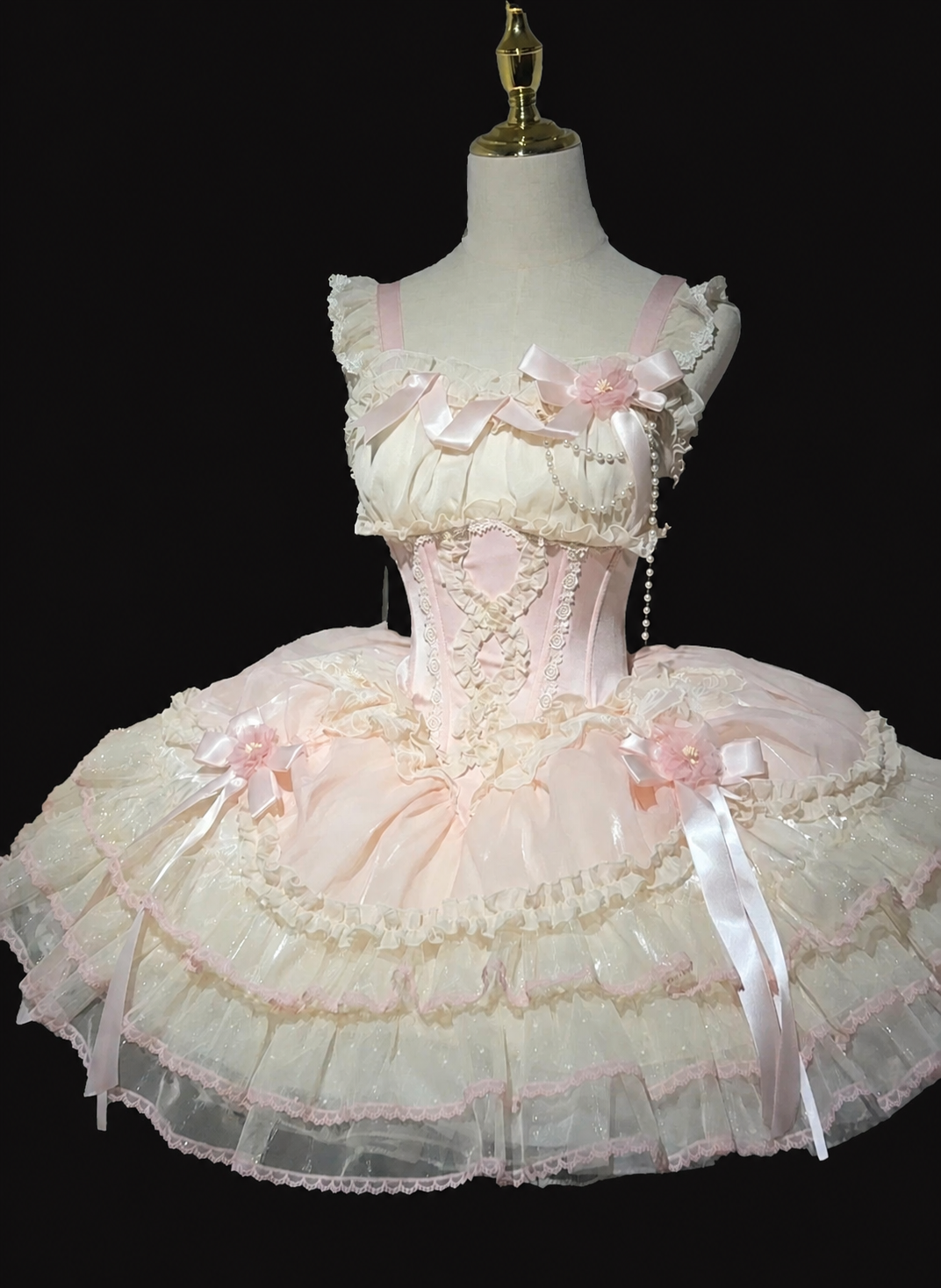 ZhiJinYuan Shimmering Gift Box pink balletcore JSK dress