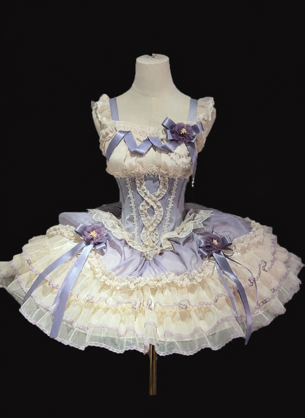 ZhiJinYuan Shimmering Gift Box purple balletcore JSK dress